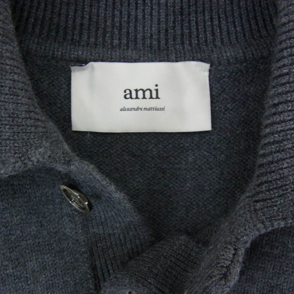 メンズ AMI PARIS 25aw メリノウールフェルトニット ポロ