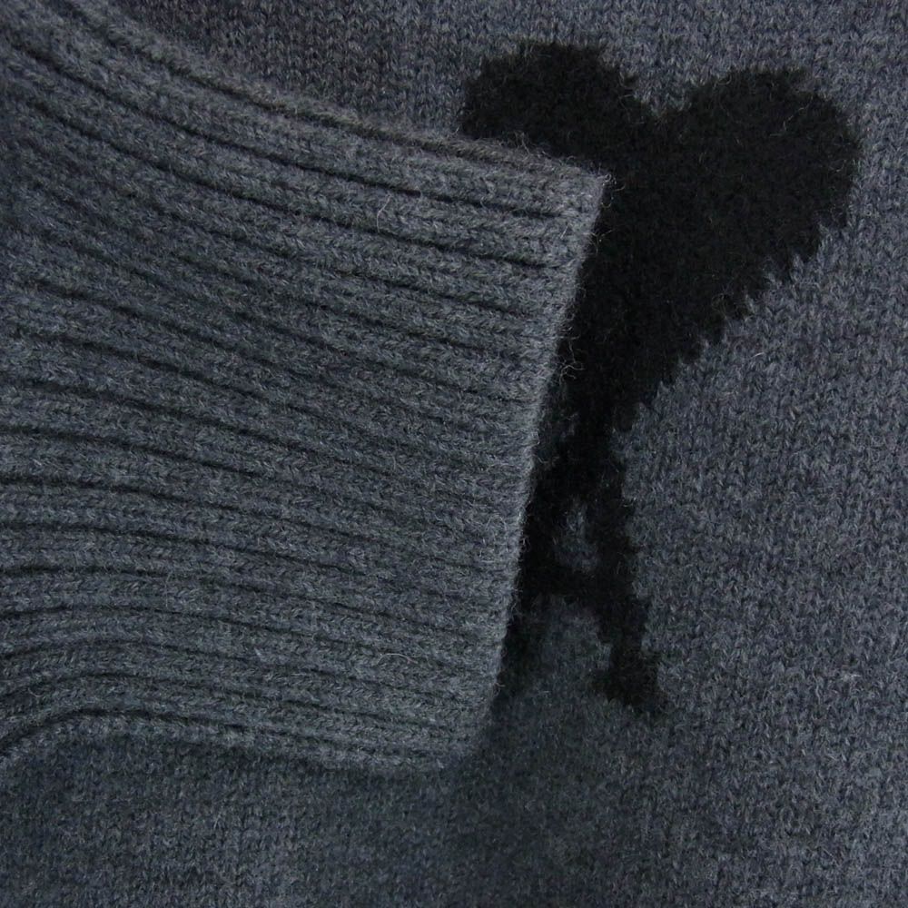 メンズ AMI PARIS 25aw メリノウールフェルトニット ポロ