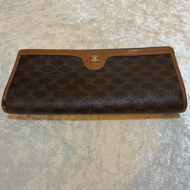 セリーヌ CELINE トリンオフ金具 マカダム柄 PVCレザー ガマ口つき2