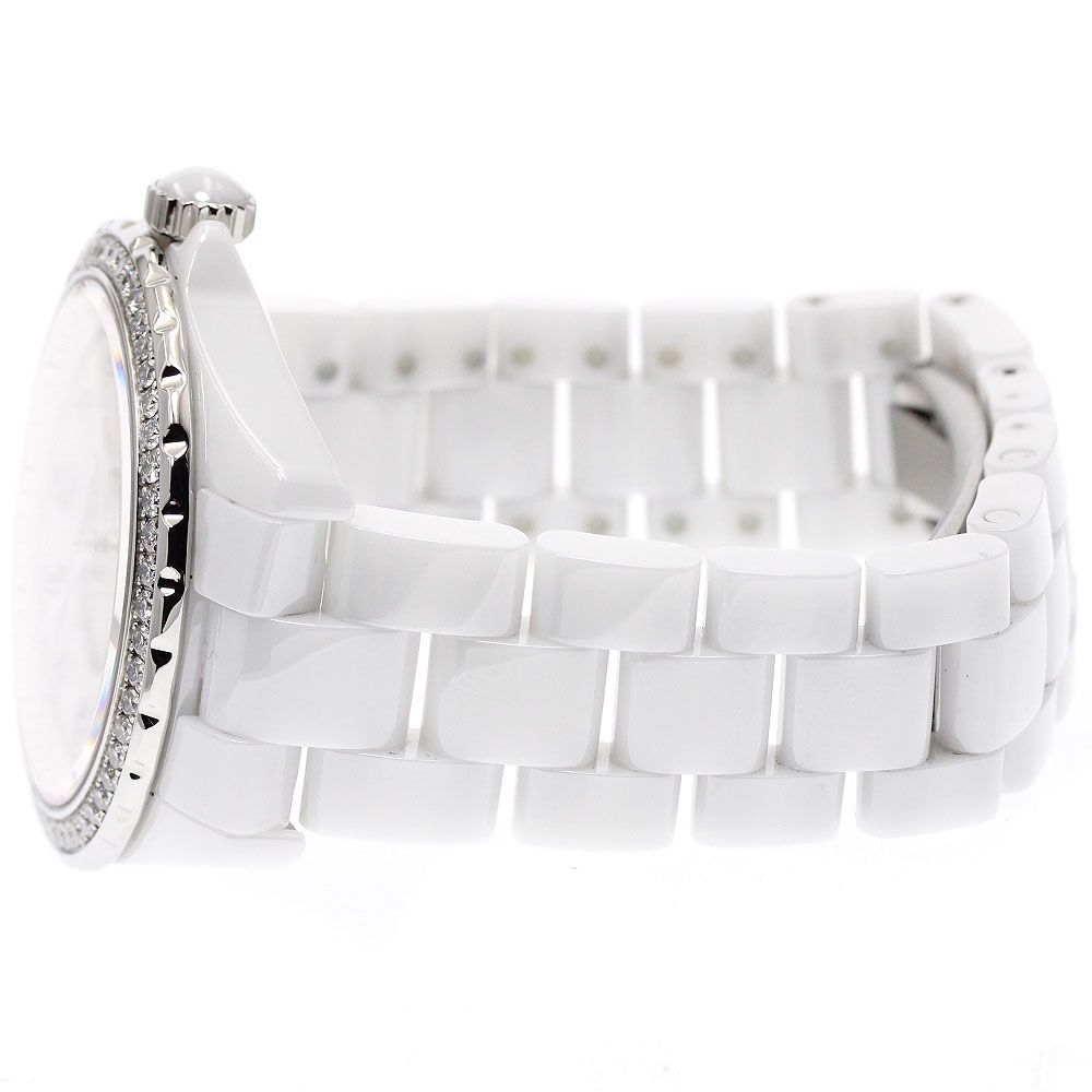 シャネル CHANEL H3111 J12 ダイヤベゼル 8Pダイヤ 自動巻き メンズ 美