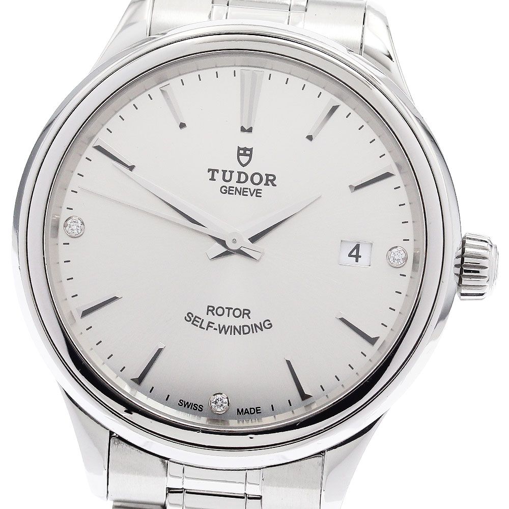 チュードル TUDOR 12500 スタイル デイト 3Pダイヤ 自動巻き メンズ 保証書付き_920848