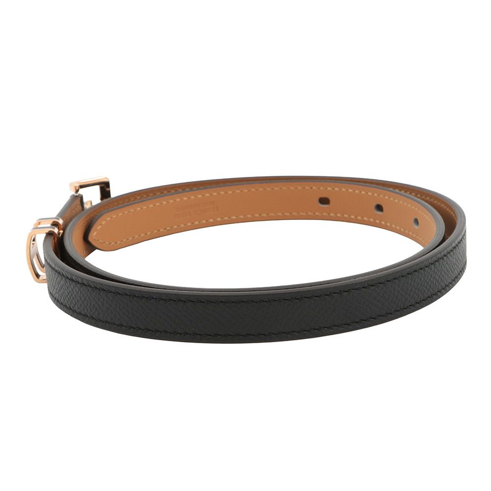 極美品HERMES エルメス ベルトポップH ブラック／ゴールド ピンク