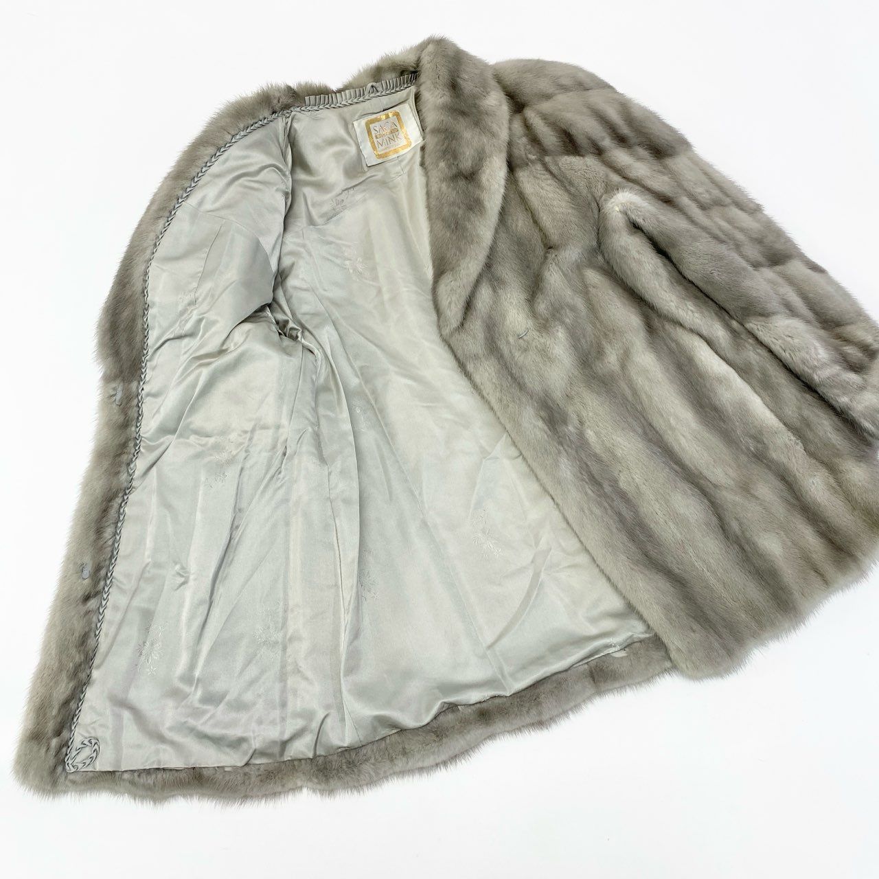 最高級 SAGA MINK サファイアミンク リアル ファーコート L 銀タグ 21a24 SAGA MINK サガミンク 金サガ サファイアミンク ファーコート