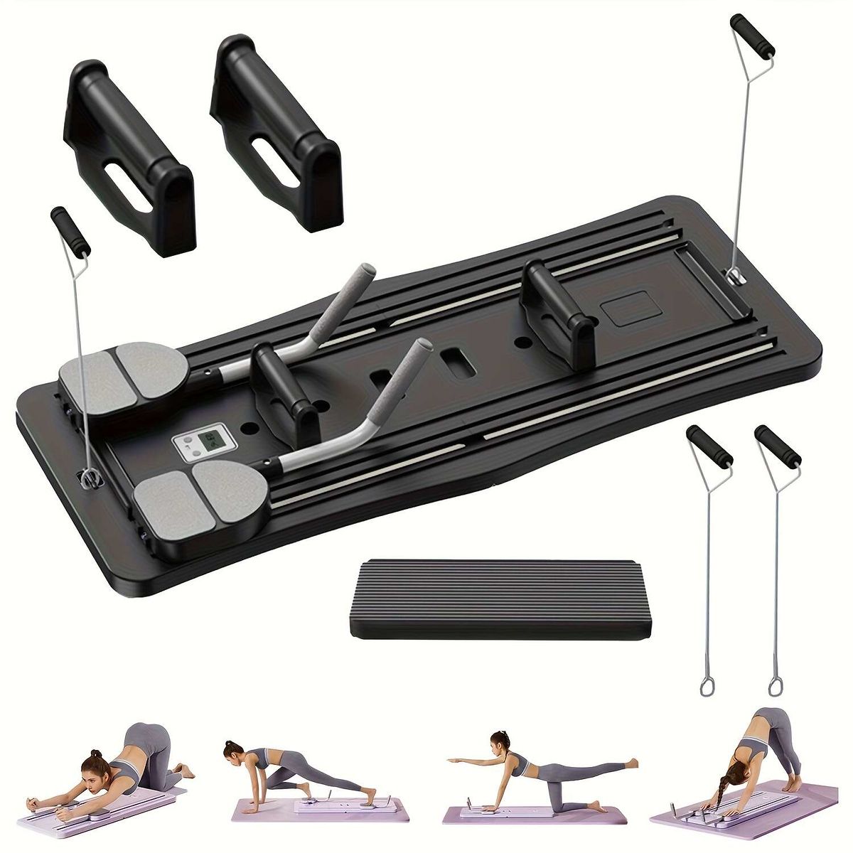 自宅で本格エクササイズ】ピラティスボード＆腹筋ローラー 4点セット