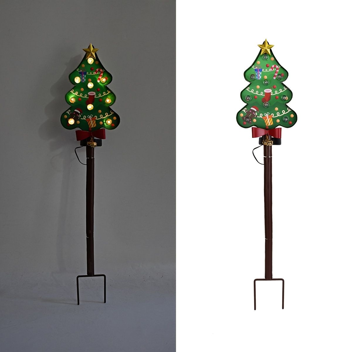 ソーラー充電式】クリスマスツリー 雪だるま キャンディケーン LED