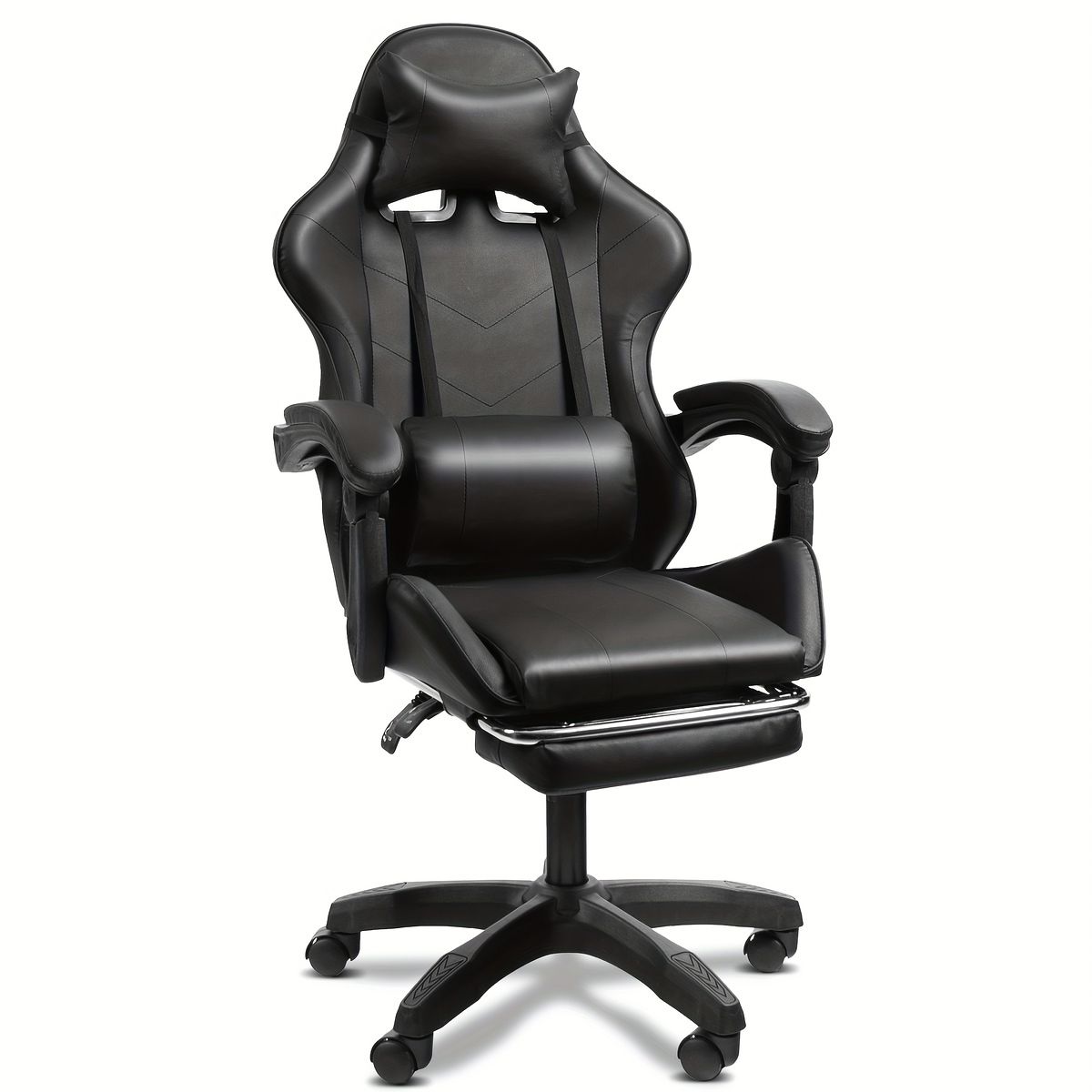 人間工学】ゲーミングチェア オットマン付 リクライニング デスク