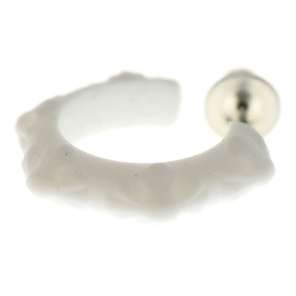 ※最安値 Chrome Hearts フープ シリコンピアス ホワイト 片耳 最安値 Chrome Hearts フープ シリコンピアス ホワイト 片耳