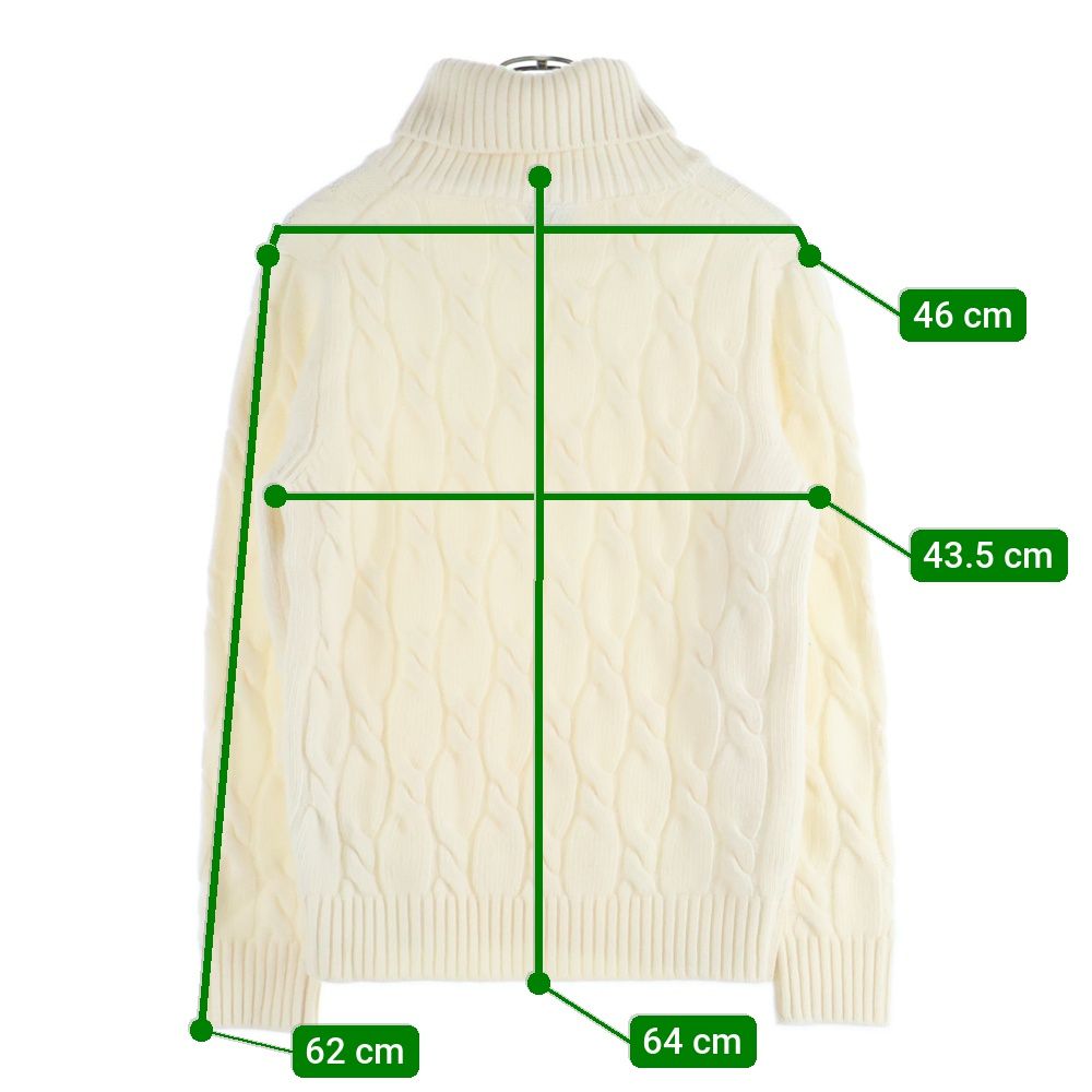 BAFY (バフィー) タートルネック ケーブルニットセーター アイボリー