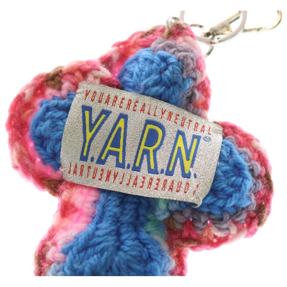 Y.A.R.N. クロス型 ニット キーホルダー Y.A.R.N (ヤーン) 3D Cross Knit Keyholder 3Dクロスニット