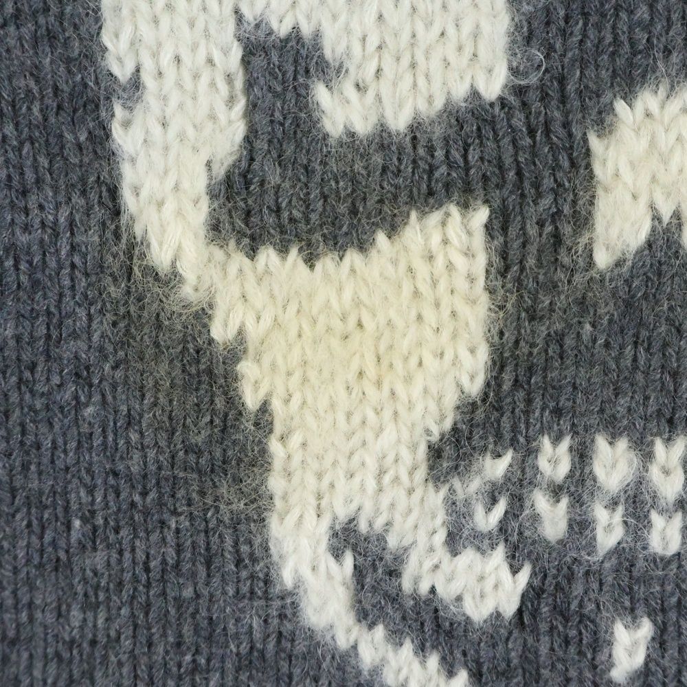 lucien pellat-finet (ルシアンペラフィネ) スカル ウール ニット