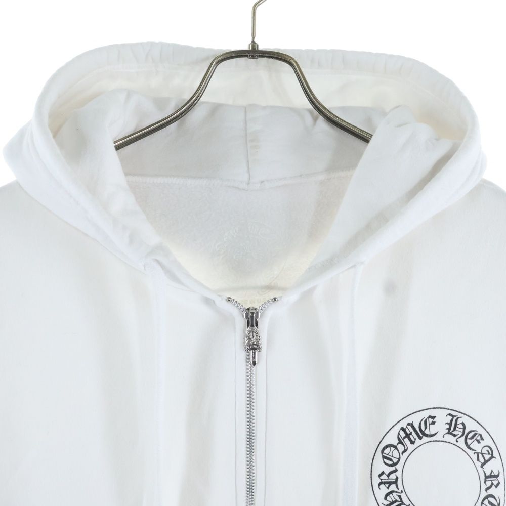 CHROME HEARTS (クロムハーツ) SWTSHRT HD ZIP バックホースシュー 袖