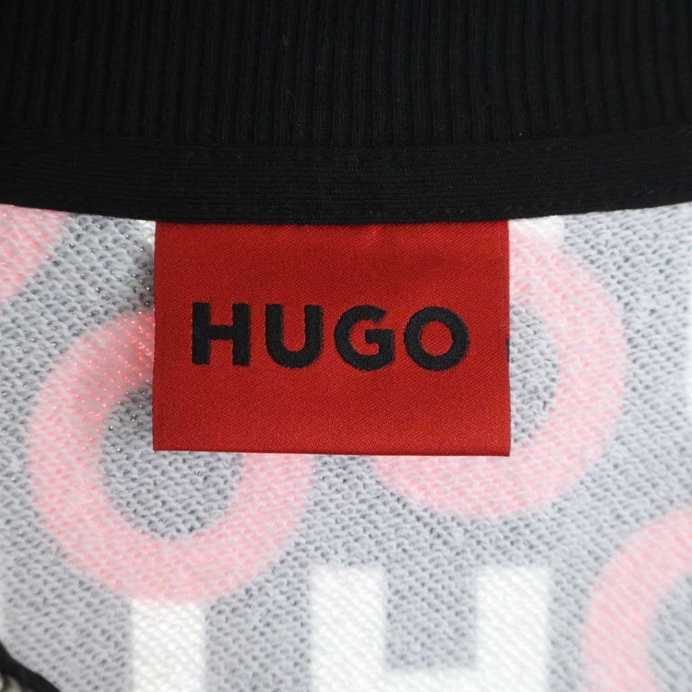 HUGO BOSS (ヒューゴボス) ロゴ総柄 ハーフジップ スウェット