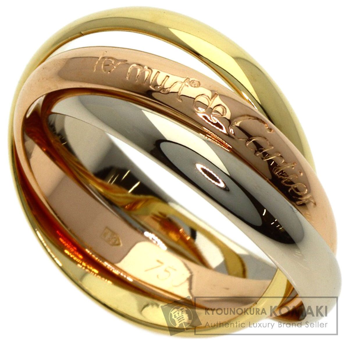 CARTIER カルティエ トリニティ #57 リング・指輪 K18YG K18WG K18PG