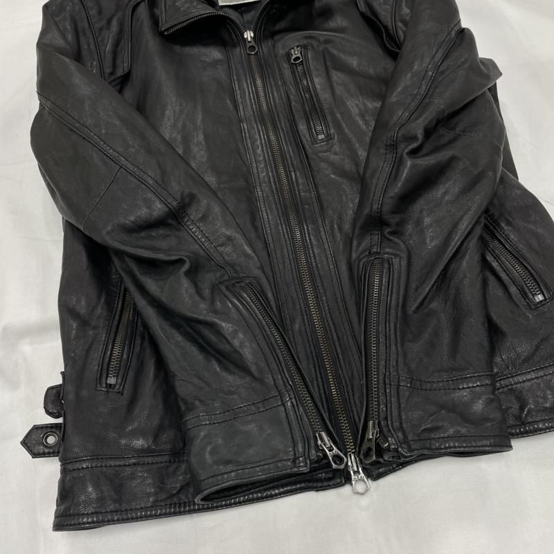 キャサリンハムネットロンドン レザー ブルゾン 革ジャン ラム ダブル