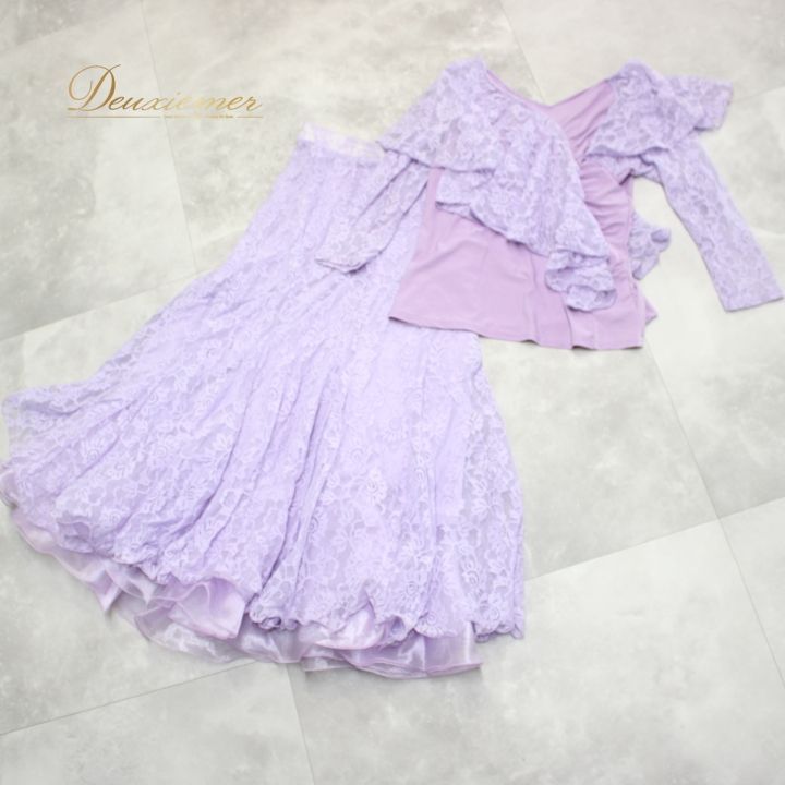 社交ダンス 衣装 スタンダード 上下セット ツーピース レッスンウェア