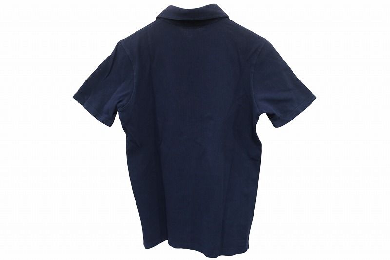 クルチアーニ cruciani ポロシャツ 半袖 鹿の子 コットン 綿 ネイビー