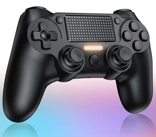 2025革新モデル P 4 コントローラー ワイヤレスコントローラー 無線 Bluetooth接続 1000 mAh 遅延なし 二重振動 ジャイロセンサー機能 重力感応 高耐久ボタン ゲームパット ヘッドフォンジャック付き 3 PC対応 日本語取扱説明s