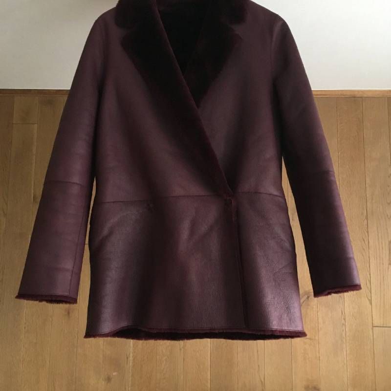 美品 近年 Theory セオリー 羊革 ムートン コートS - メルカリ