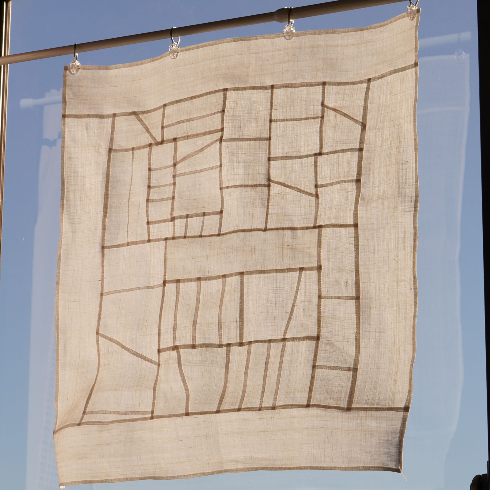 韓国直輸入モシ（苧麻）100%使用｜ポジャギ 57×62cm ハンドメイド