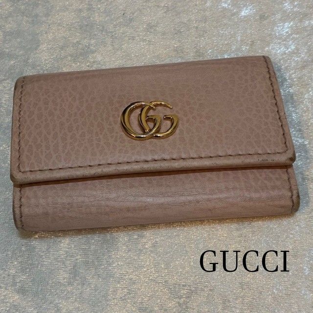 グッチ GUCCI Marmont GGマーモント ベージュピンクレザー 6連キー