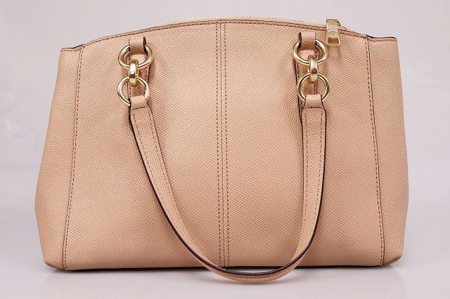 コーチ COACH 2 WAY クリスティ キャリーオール ショルダーバッグ F 57523 ハンドバッグ レザー ピンク ブランド古着ベクトル ●▲260124