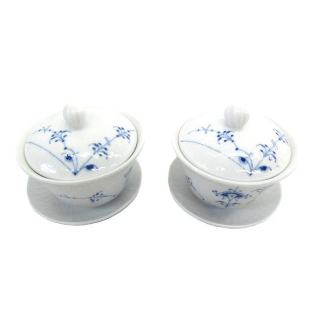 ロイヤル コペンハーゲン ブルーパルメッテ 蓋つき カップ&amp