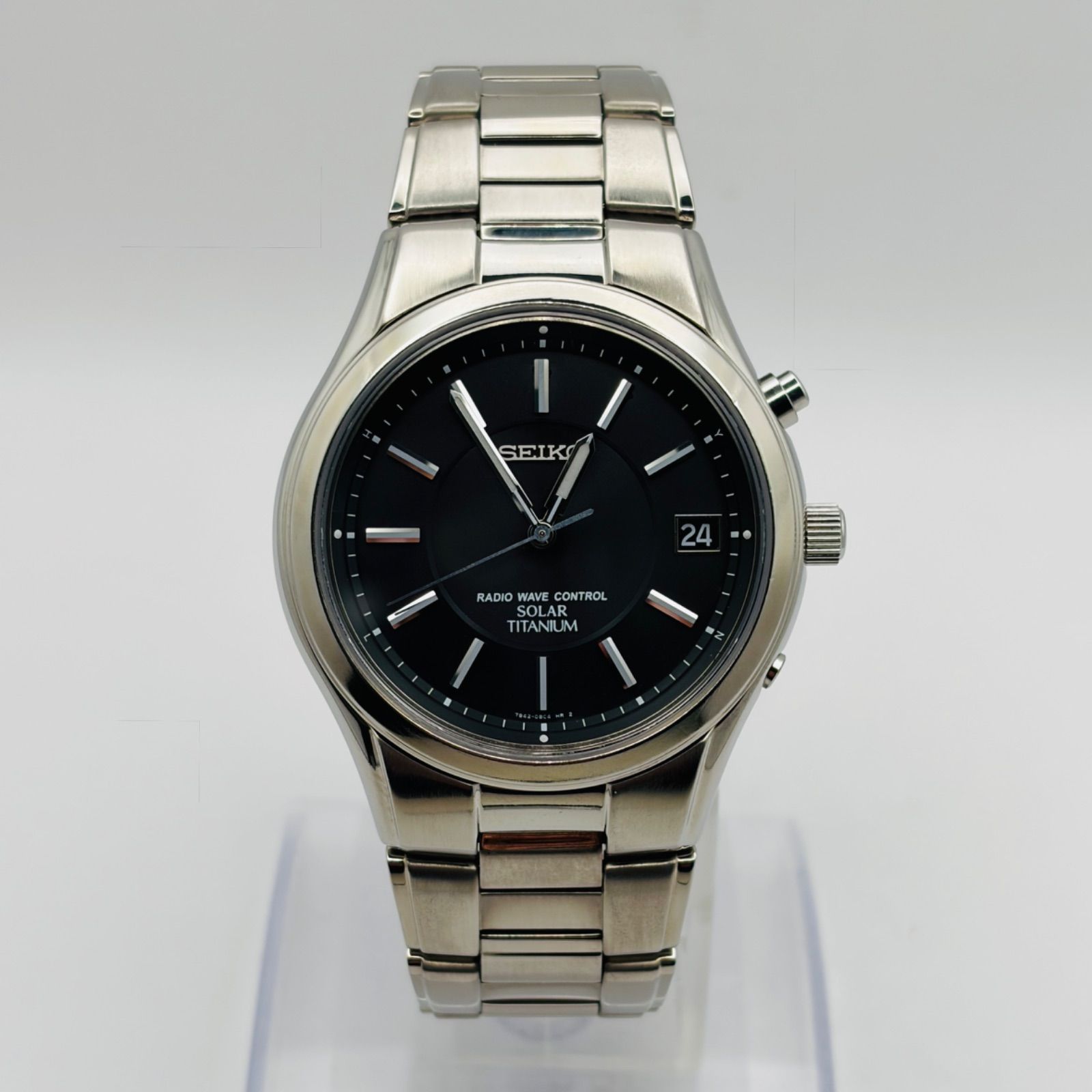T741）希少！美品 正常稼働【渡辺力氏デザイン】SEIKO セイコー 電波 
