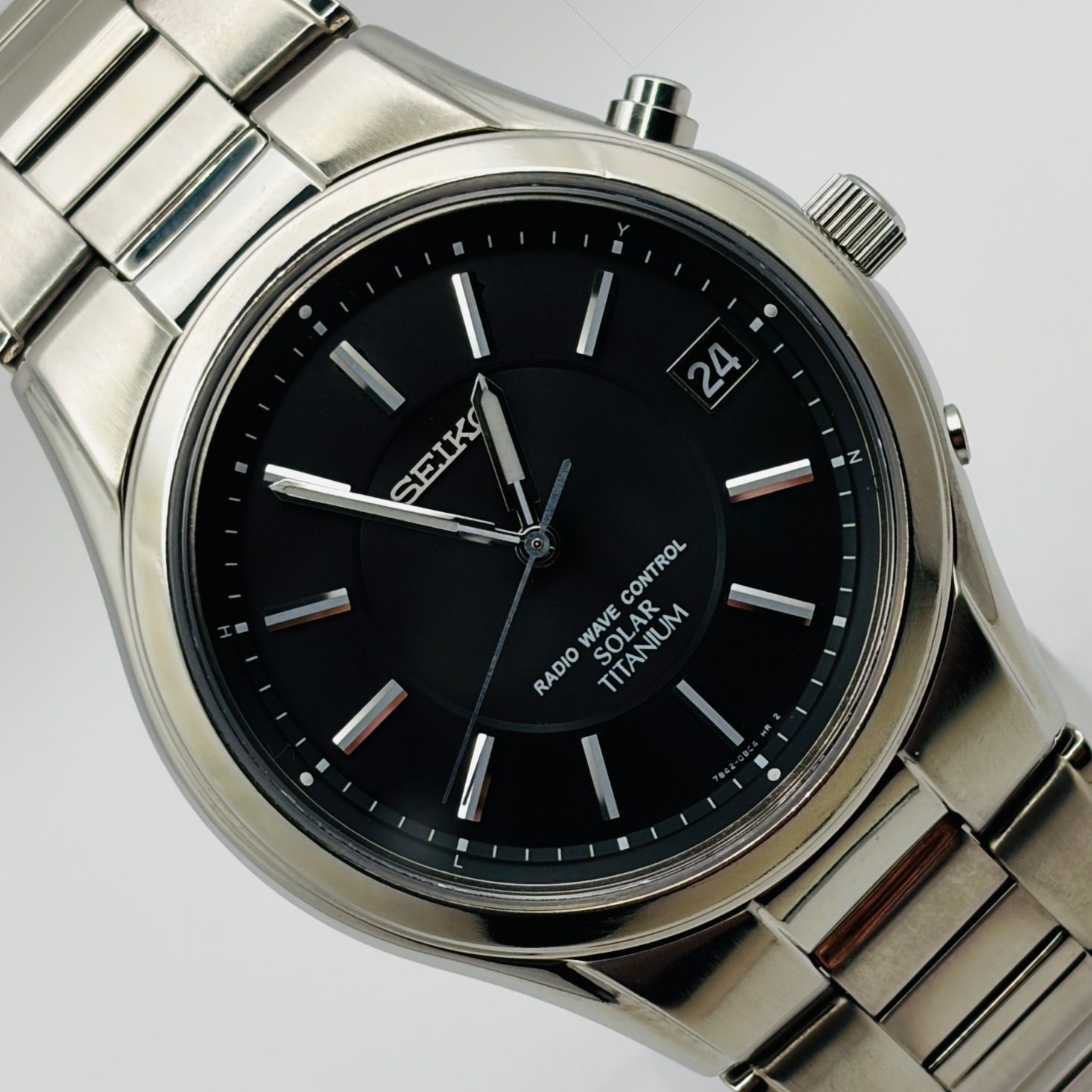T741）希少！美品 正常稼働【渡辺力氏デザイン】SEIKO セイコー 電波 