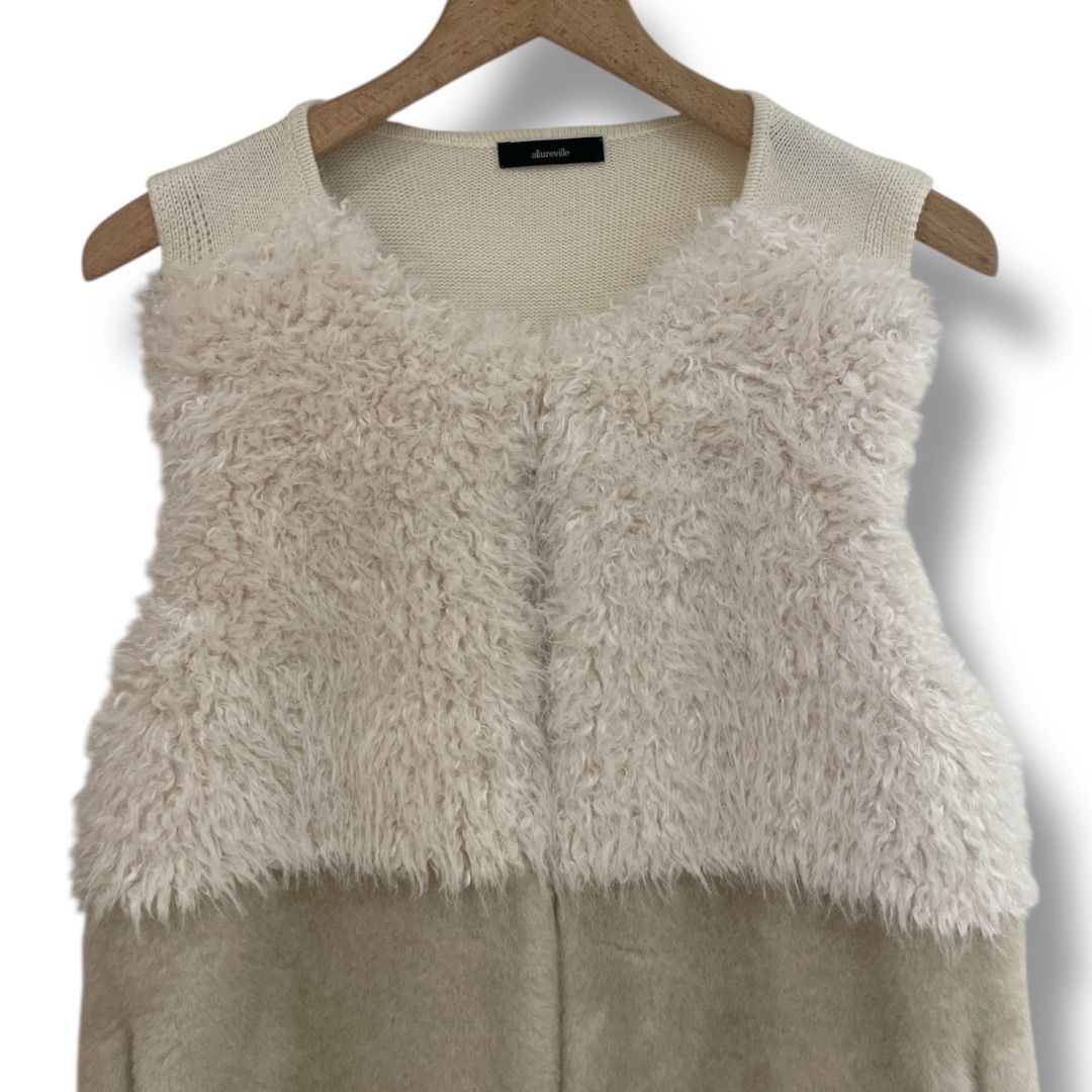 新品 未使用 タグ付き allureville アルアバイル フェイクファーコンビ