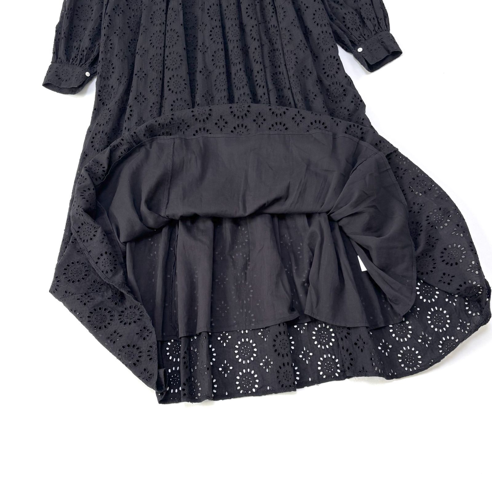 ne Quittez pas ヌキテパ 刺繍 ロングワンピース コットンボイル エン