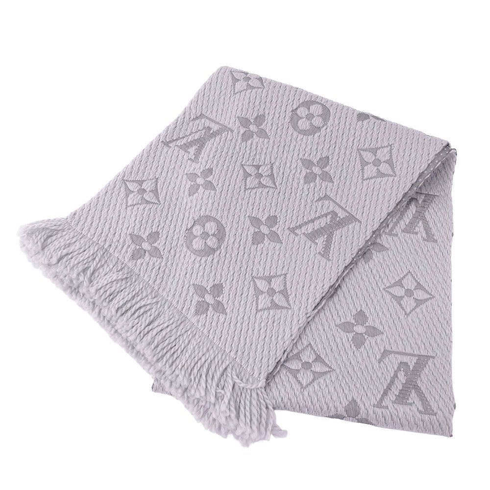 Louis Vuitton マフラー グレー ウール ルイ・ヴィトン LOUIS VUITTON
