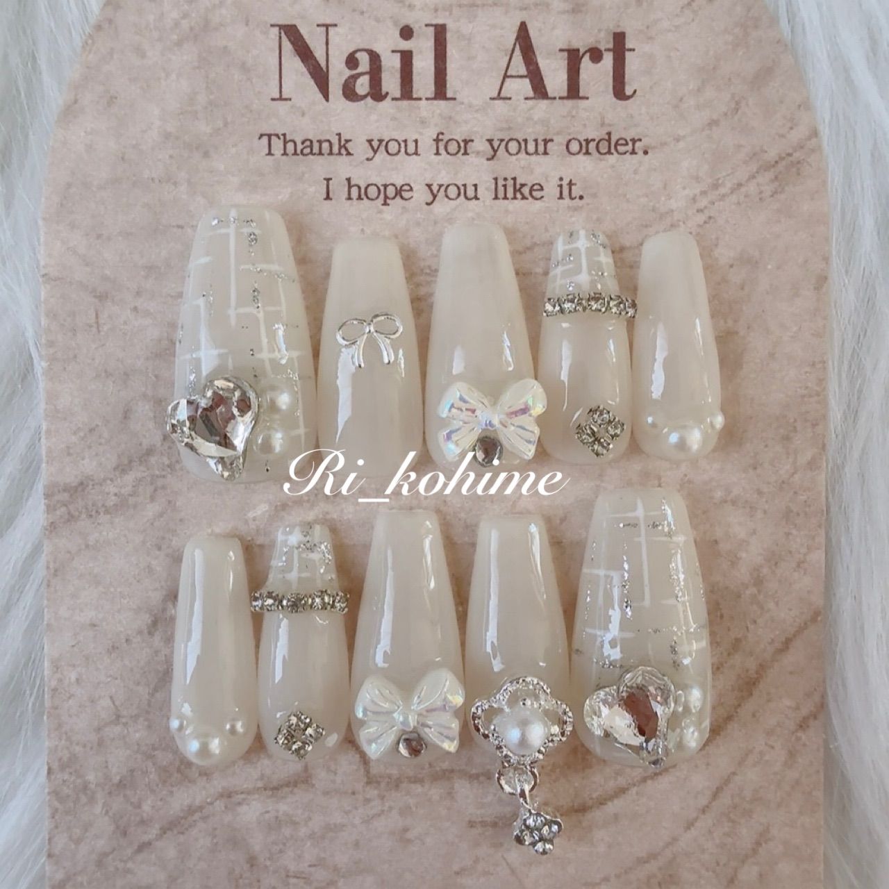 ネイルチップ 現品 フレンチガーリー ちゅるん ニュアンス バレエコア