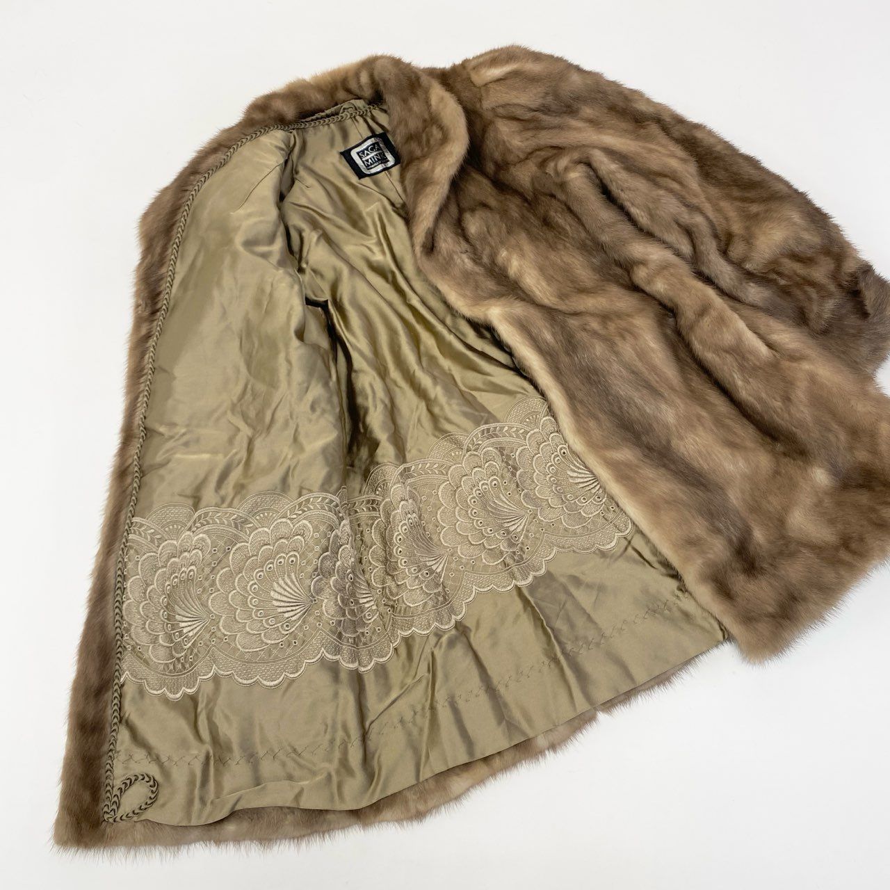 78a24 SAGA MINK サガミンク 銀サガ パステルミンク ロングコート