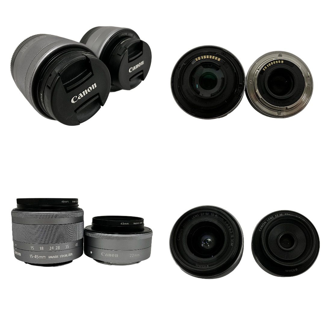 Canon EOS Kiss M2 EF-M 15-45mm 3.5 6.3 IS STM 22mm ダブルレンズ