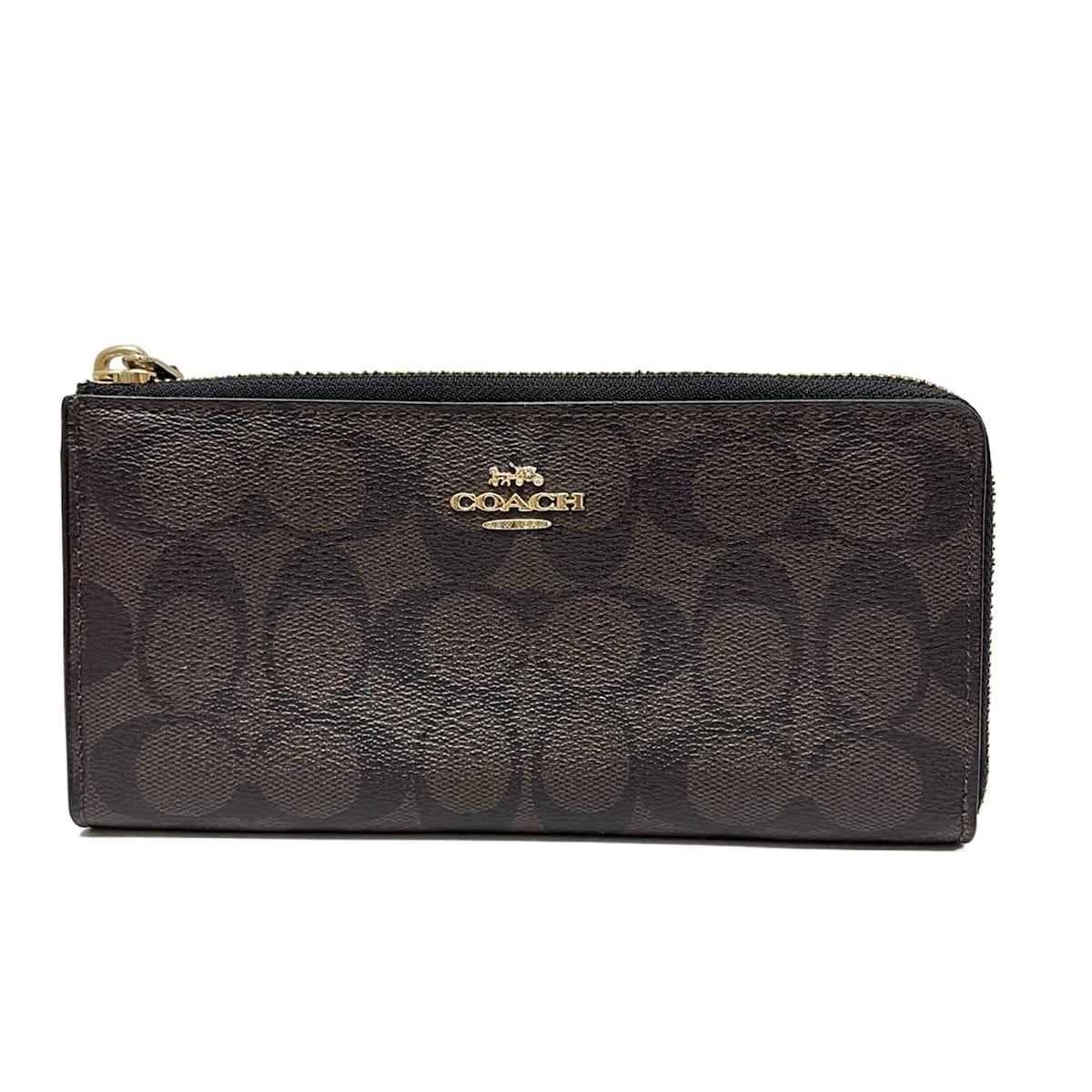 【新品】COACH コーチ 長財布 シグネチャー ブラウン ブラック 【新品】COACH コーチ 長財布 シグネチャー ブラウン ブラック