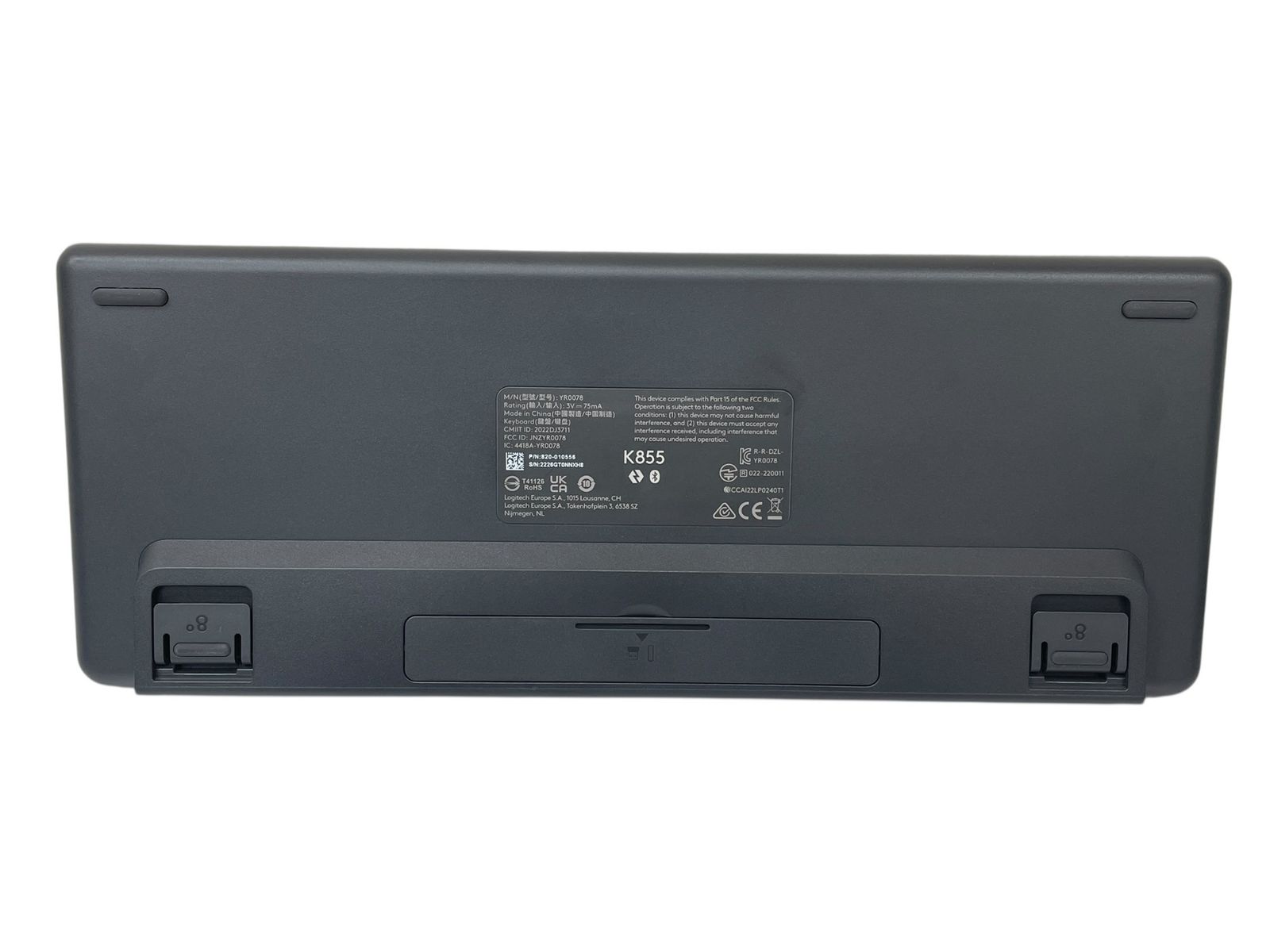 Logicool (ロジクール) SIGNATURE K855 ワイヤレスメカニカルキーボード K855GR ブラック 家電/043