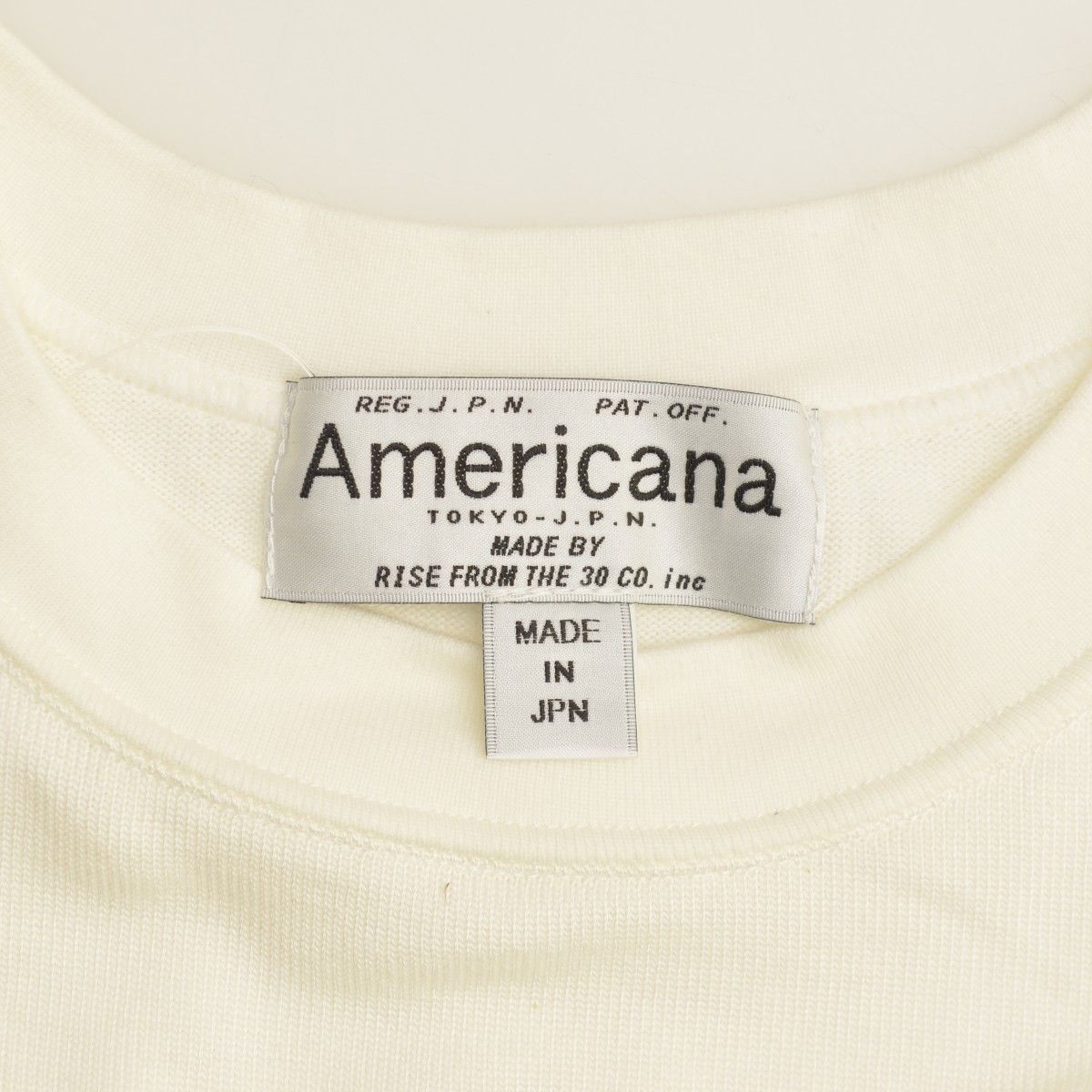 【Americana】リヨセルコットン天竺 フットボールT五分袖Tシャツ AMERICANA（アメリカーナ） リヨセルコットン袖切り替えライン