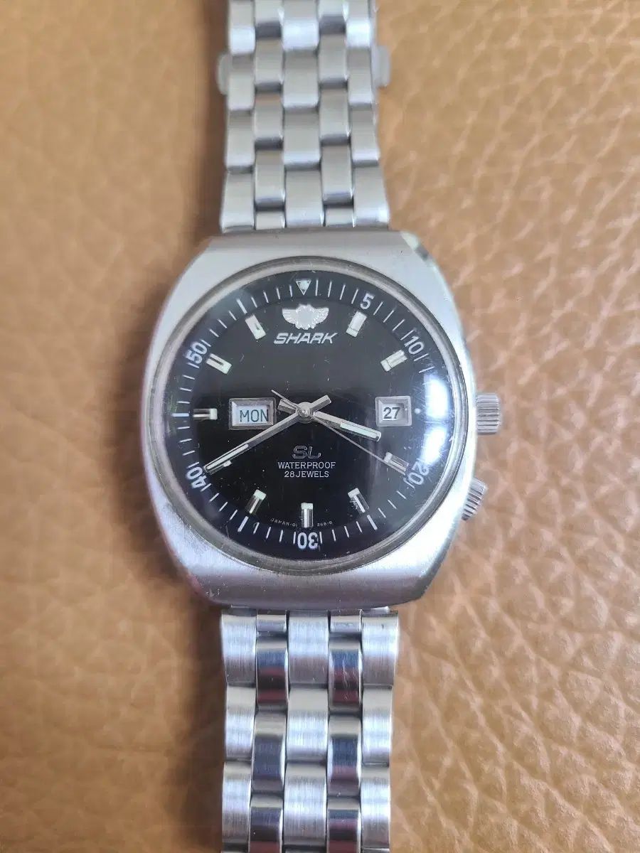 ヴィンテージ 日本産 リコ シャーク 28石 ダイバー オートマティック ウォッチ