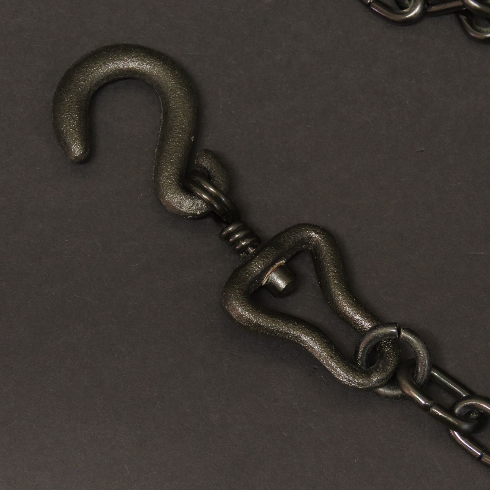 02s83 美品 木村清五郎 真作保証 釻鎖弦道具 釣釜道具 釜鎖 釣手 釜鐶