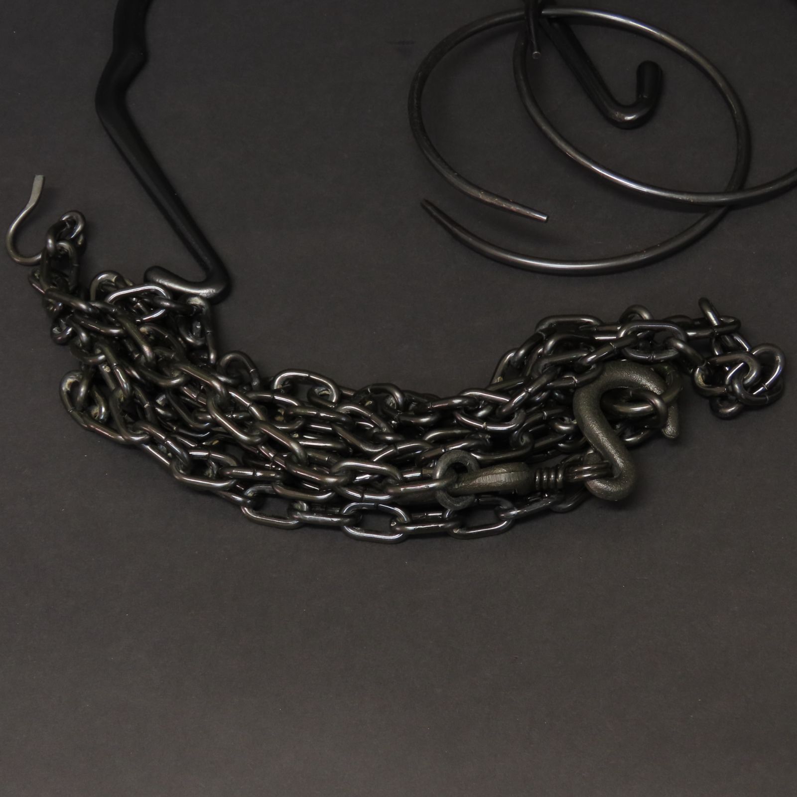 02s83 美品 木村清五郎 真作保証 釻鎖弦道具 釣釜道具 釜鎖 釣手 釜鐶