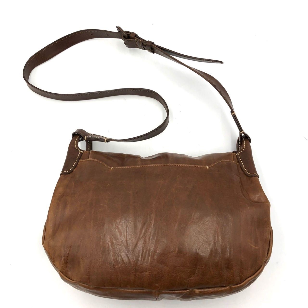 genten ゲンテン ショルダーバッグ レザー 本革 ブラウン 斜め掛け