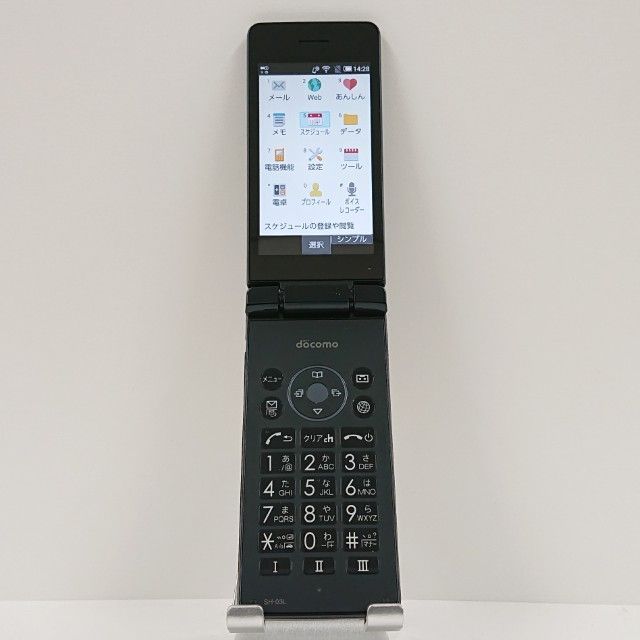 AQUOSカメラレスケータイ SH-03L ドコモ ブラック 送料無料 本体