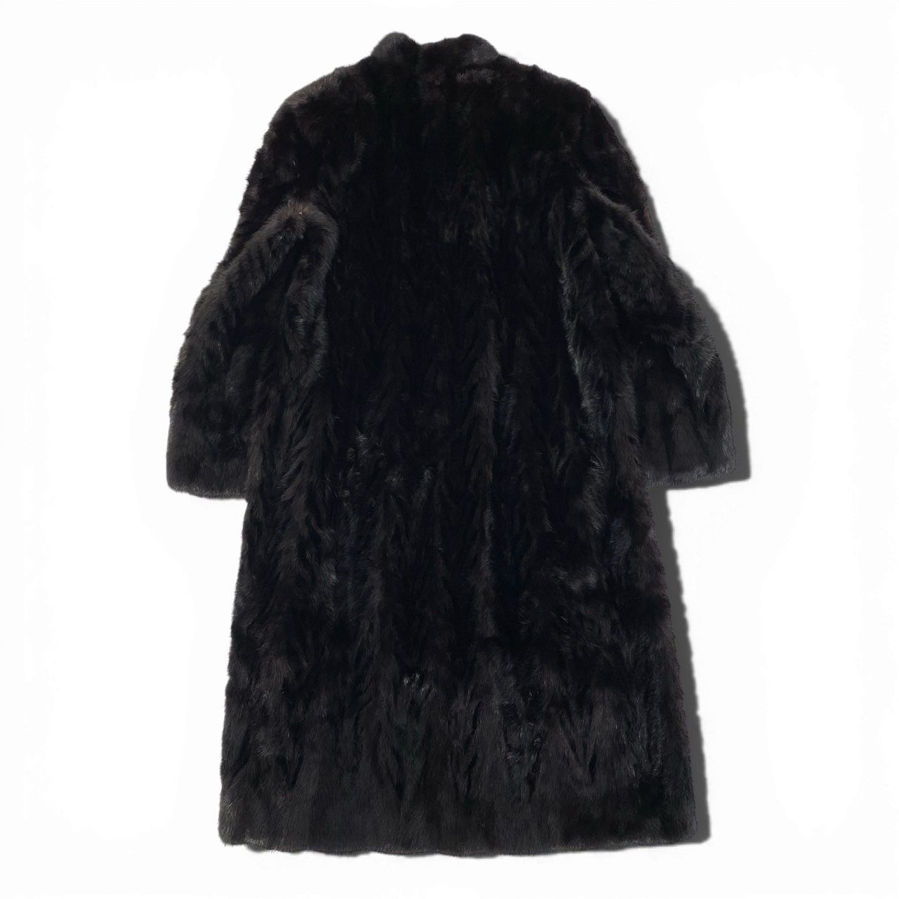 21a24 EMBA エンバ 希少デザイン ダークミンク 丈110cm 超ロングコート