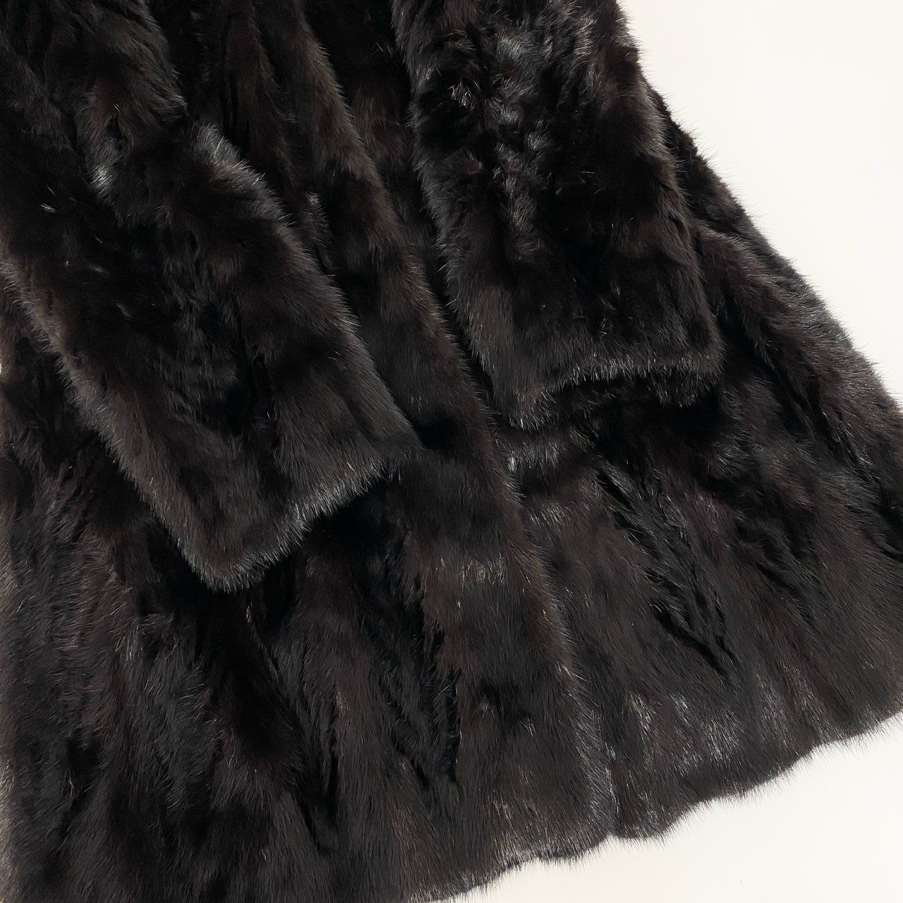 21a24 EMBA エンバ 希少デザイン ダークミンク 丈110cm 超ロングコート