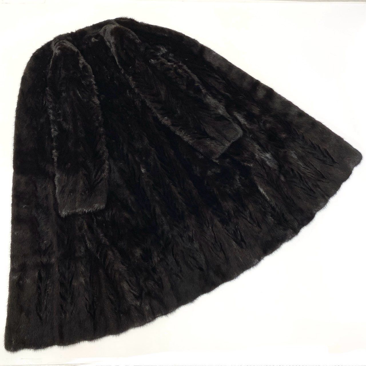 21a24 EMBA エンバ 希少デザイン ダークミンク 丈110cm 超ロングコート