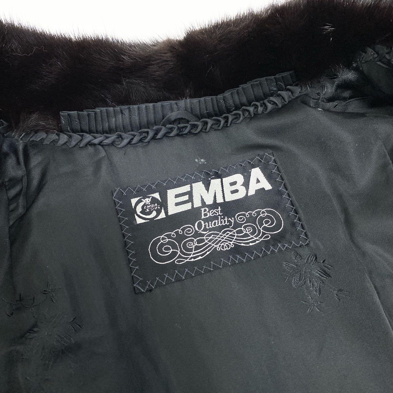 21a24 EMBA エンバ 希少デザイン ダークミンク 丈110cm 超ロングコート