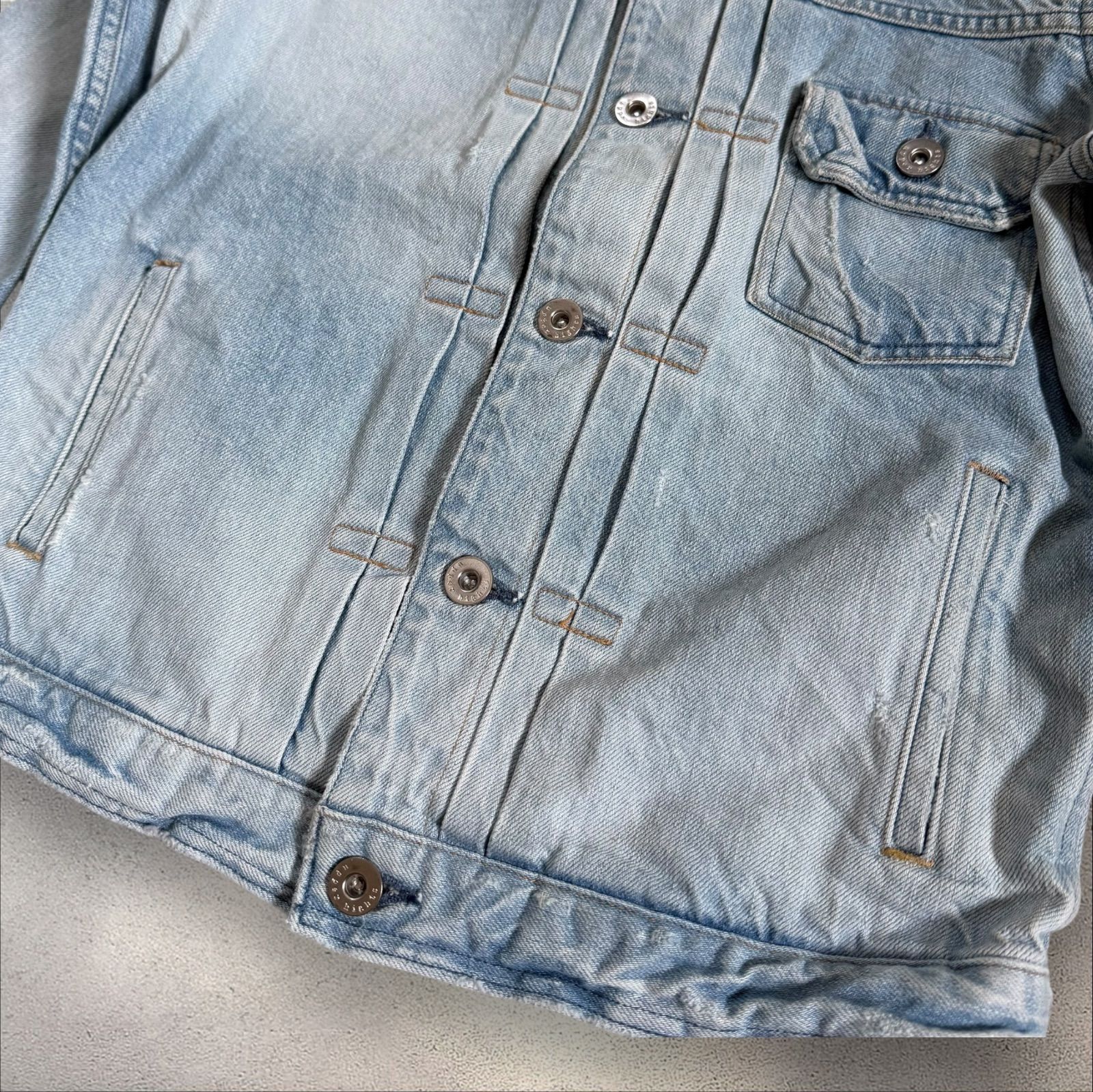 美品】アッパーハイツ デニムジャケット サイズ0 日本製 ブルー upper