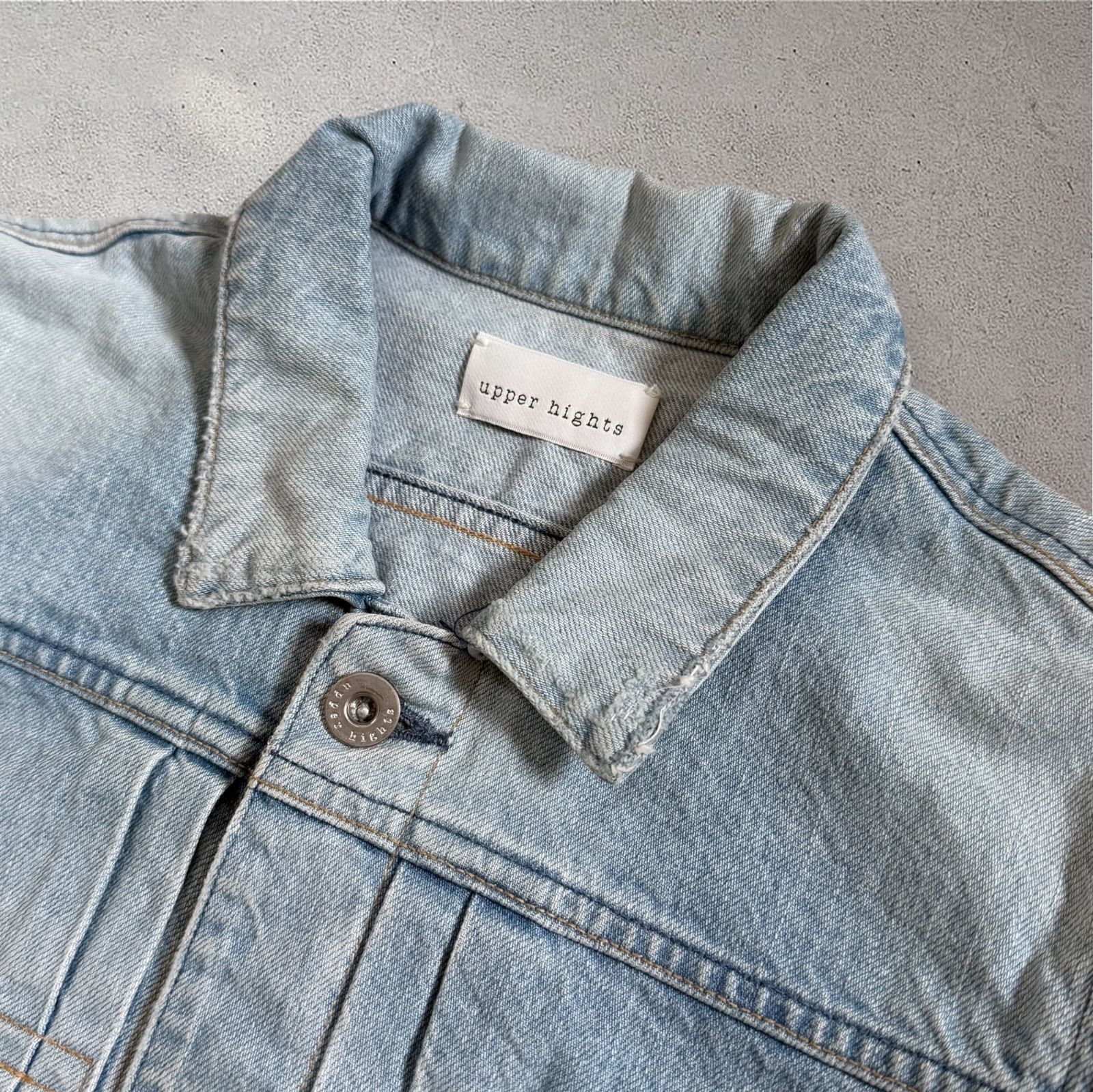 美品】アッパーハイツ デニムジャケット サイズ0 日本製 ブルー upper