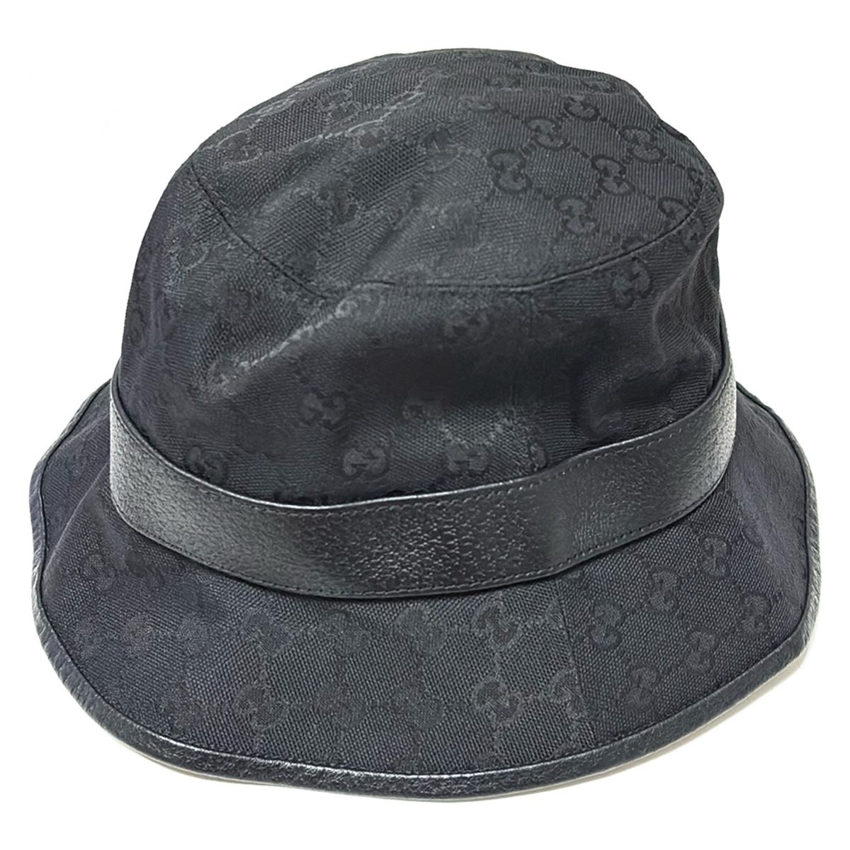 GUCCI バケットハット ブラック L (59 cm) GUCCI グッチ バケット ハット Lサイズ ブラック GGマーモント
