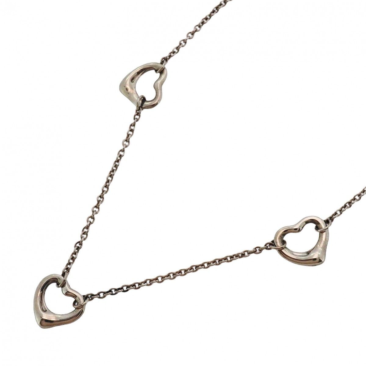 6jab0208】ティファニー ネックレス オープンハート 3P シルバー925